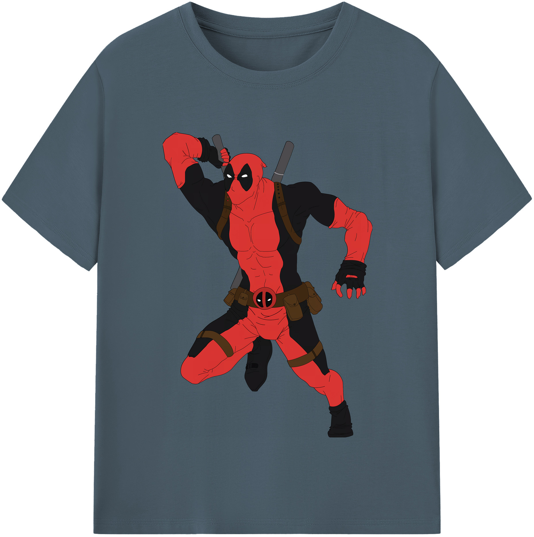 （画像用） Deadpool デッドプール 綿100％半袖Tシャツ（フロントプリント）